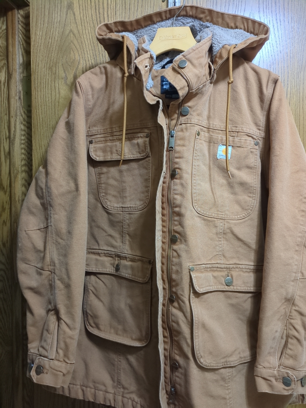 Carhartt Women's Tan Hooded And Lined Field Jacket